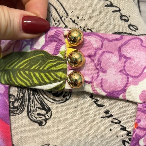 Milly of NY Dress Hydrangea Floral Sleeveless Yellow Size 2 V-neck - Picture 7 of 10